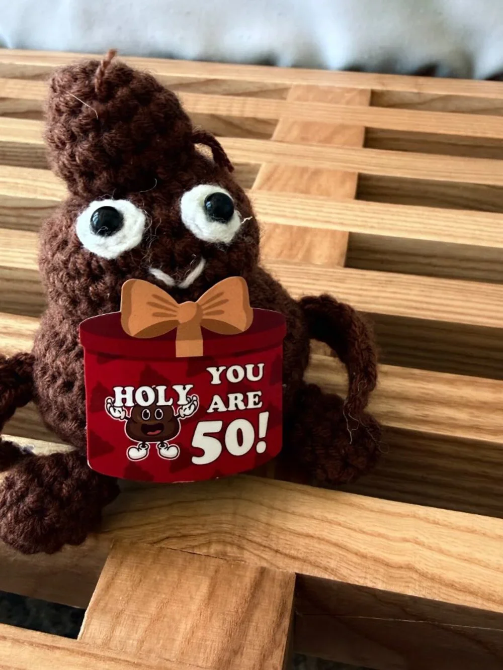 Handmade Crochet 50th Birthday Gag Gift | 